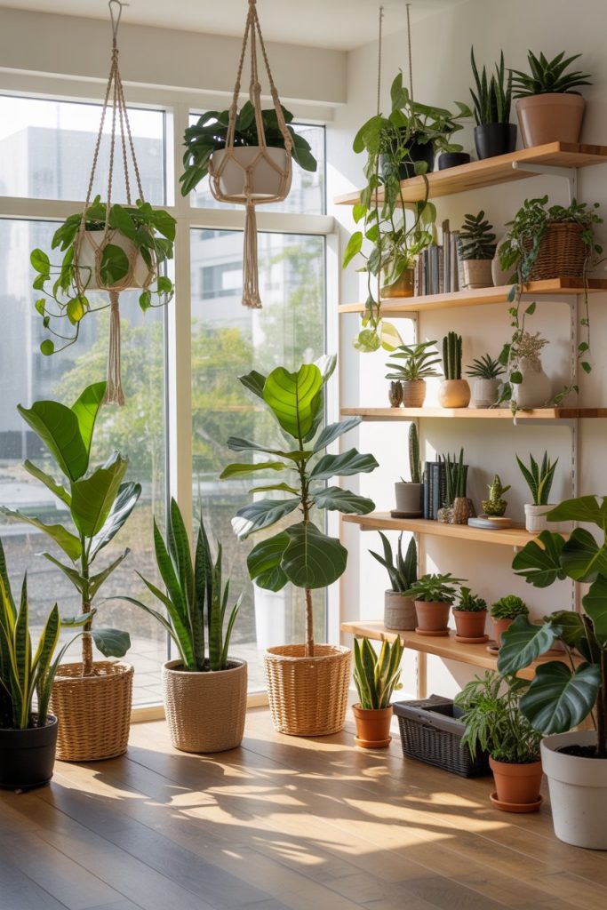 Plant and greenery display ideas for simple home decor